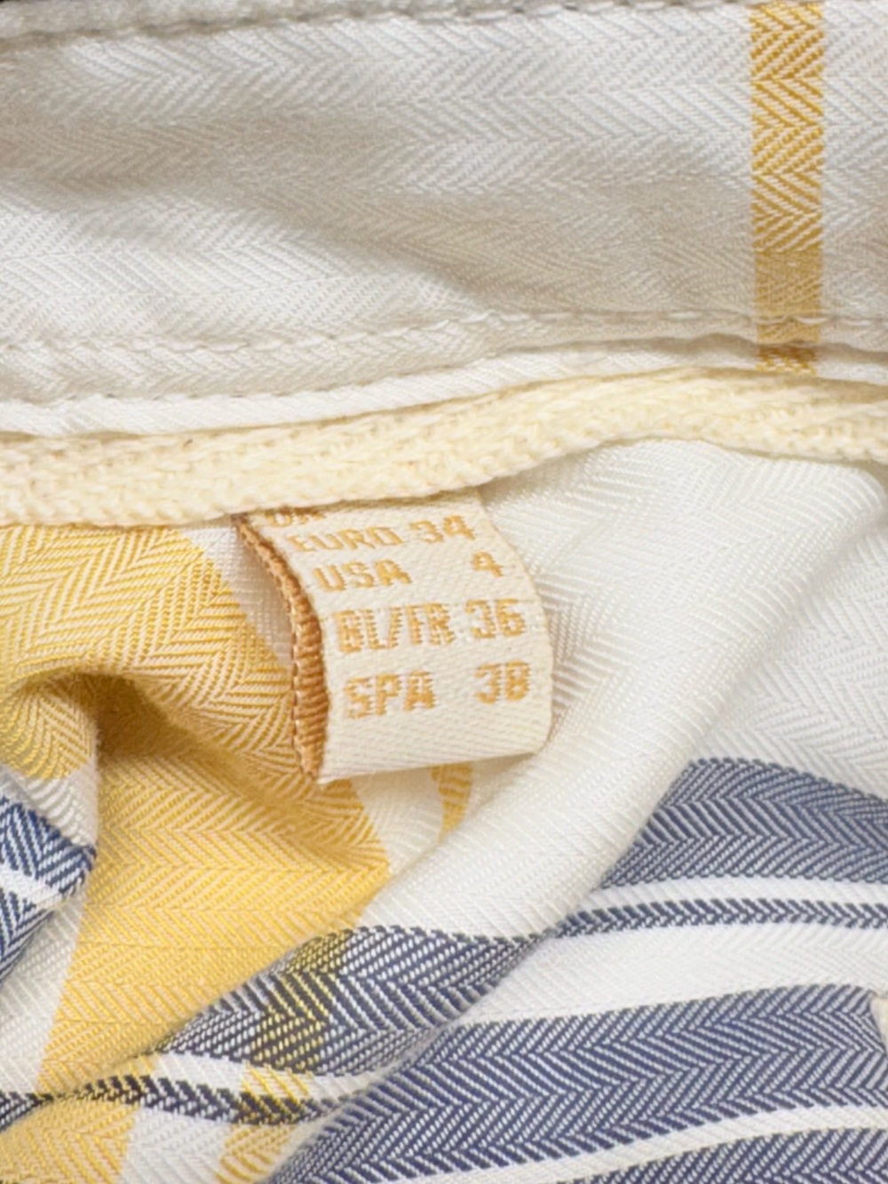 Barbour Newton Plaid Button Down Shirt Yellow Navy Preppy Coastal Size 4 - Picture 5 of 9